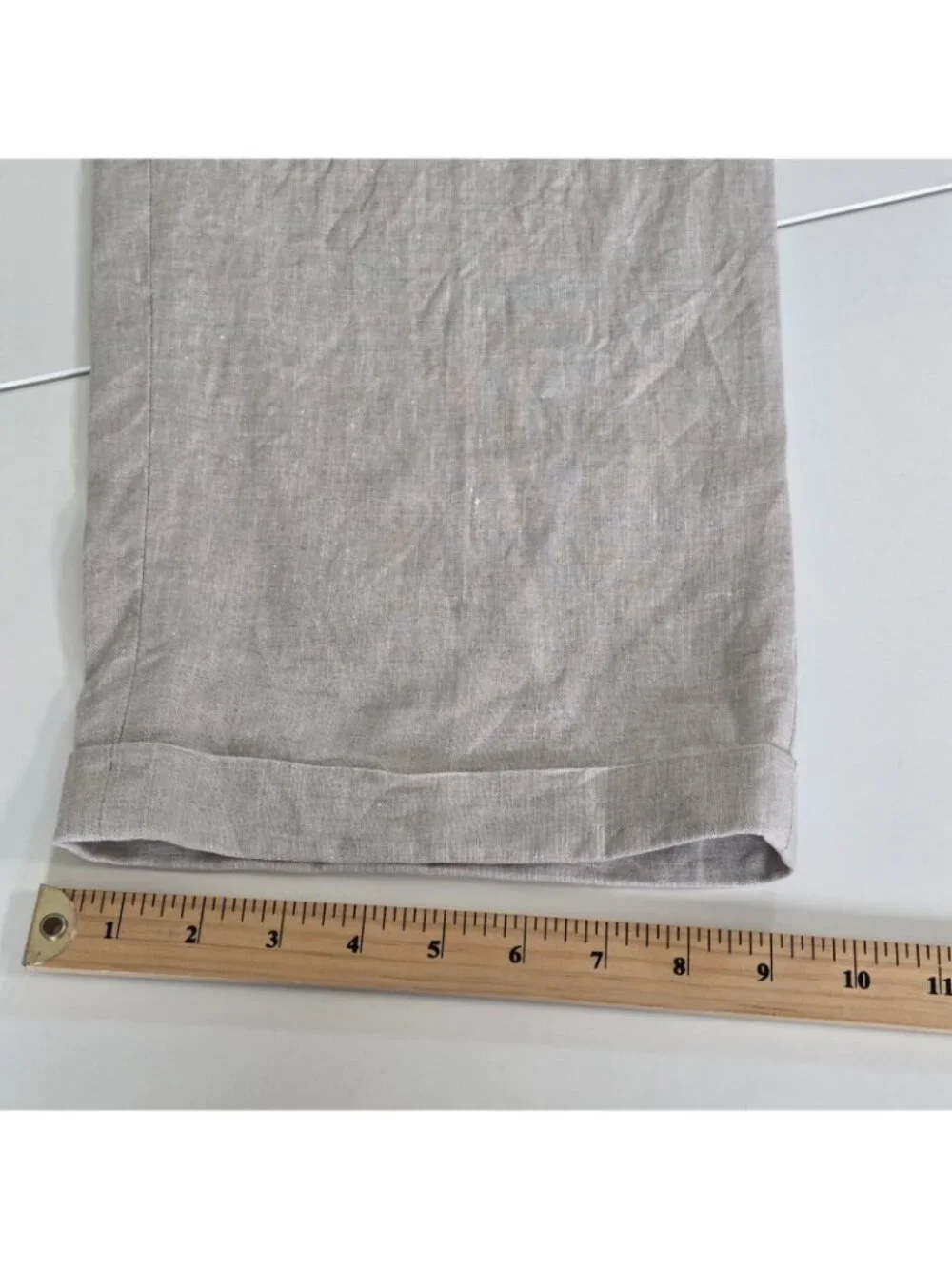 Calvin Klein Linen Pants Men 38 Regular Oatmeal Gray Straight Coastal Cruisewear